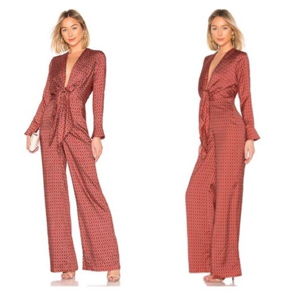 Alexis Pants - ALEXIS Shona Jumpsuit in Rouge Polo